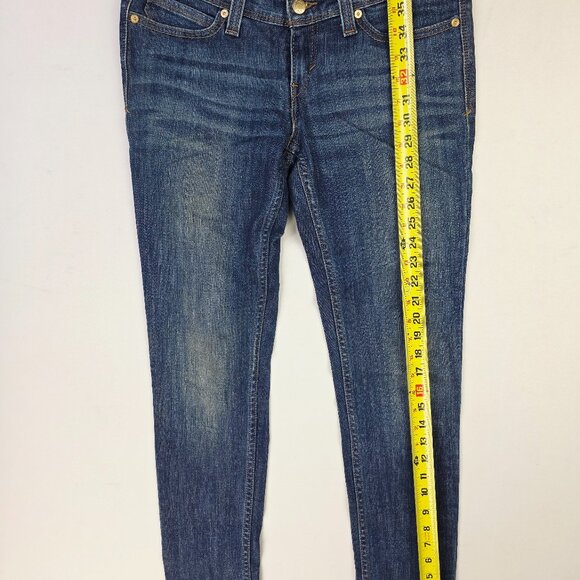 Lev's Demi Curve Size 5M Womens Juniors 30 Inch Inseam Blue Denim Straight Jeans - Picture 8 of 12